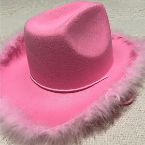 Pink western style hat